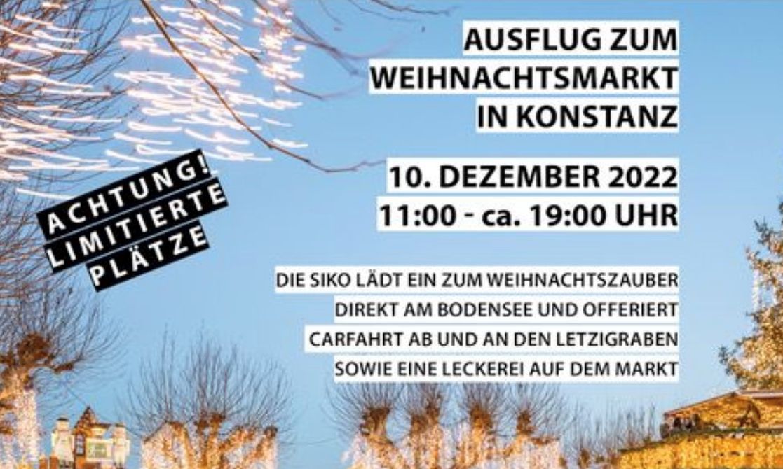 Ausflug zum Weihnachtsmarkt in Konstanz